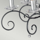 Amarilli Elegance Black Silver Chandelier