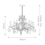 Amarilli Elegance Black Silver Chandelier
