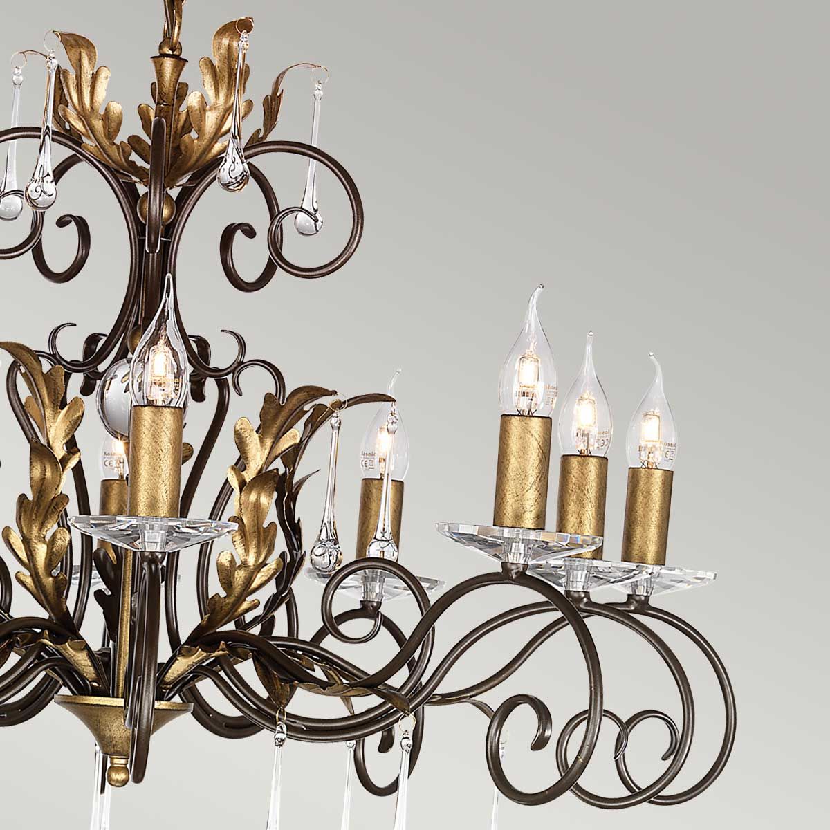 Amarilli Handcrafted Bronze Elegance Chandelier