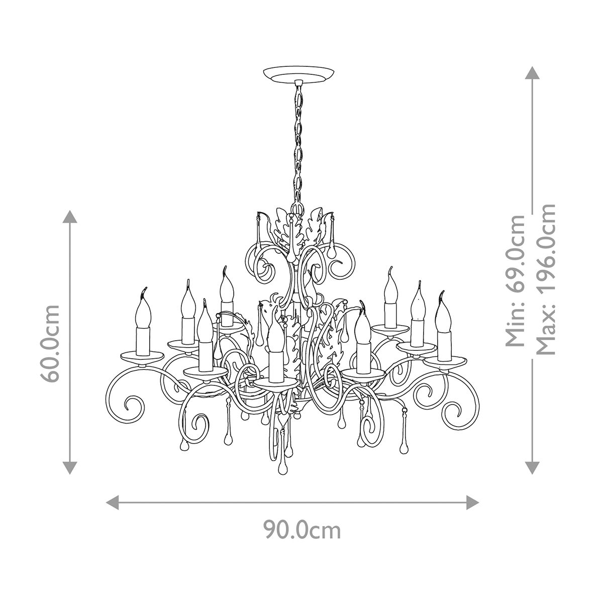 Amarilli Handcrafted Bronze Elegance Chandelier