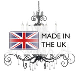 Black and Silver 15 Light Amarilli Chandelier with Glass Accents