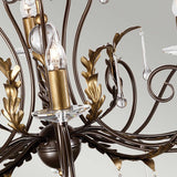 Amarilli Grand Bronze Chandelier with Clear Glass Accents