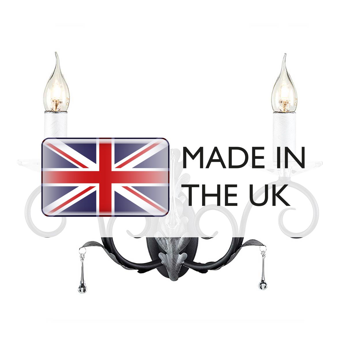 Amarilli Dual-Light Wall Sconce in Black and Silver