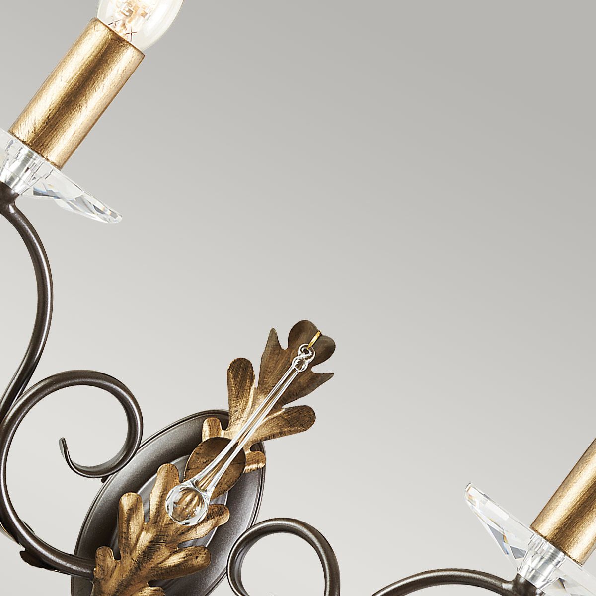 Amarilli Dual Light Wall Sconce in Bronze/Gold Finish