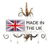Bronze and Gold Gothic Elegance: Amarilli 3-Light Antique Chandelier