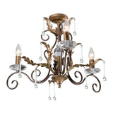Bronze and Gold Gothic Elegance: Amarilli 3-Light Antique Chandelier