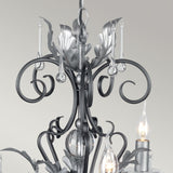 Amarilli Vintage Gothic Elegance 5 Light Chandelier in Black and Silver