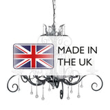 Amarilli Vintage Gothic Elegance 5 Light Chandelier in Black and Silver