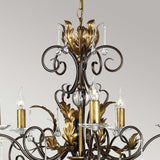 Amarilli Gothic Elegance Bronze and Gold 5 Light Chandelier