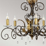 Amarilli Gothic Elegance Bronze and Gold 5 Light Chandelier
