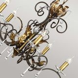 Amarilli Gothic Elegance Bronze and Gold 5 Light Chandelier
