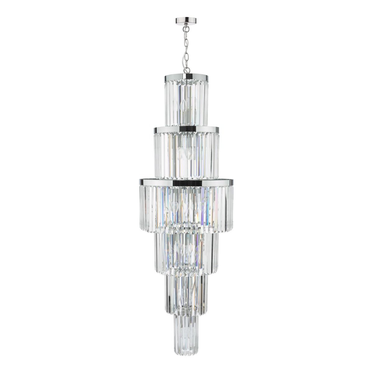 Angel 28 Light Chandelier Crystal and Polished Chrome
