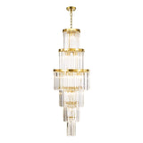 Angel 28 Light Chandelier Crystal and Antique Gold