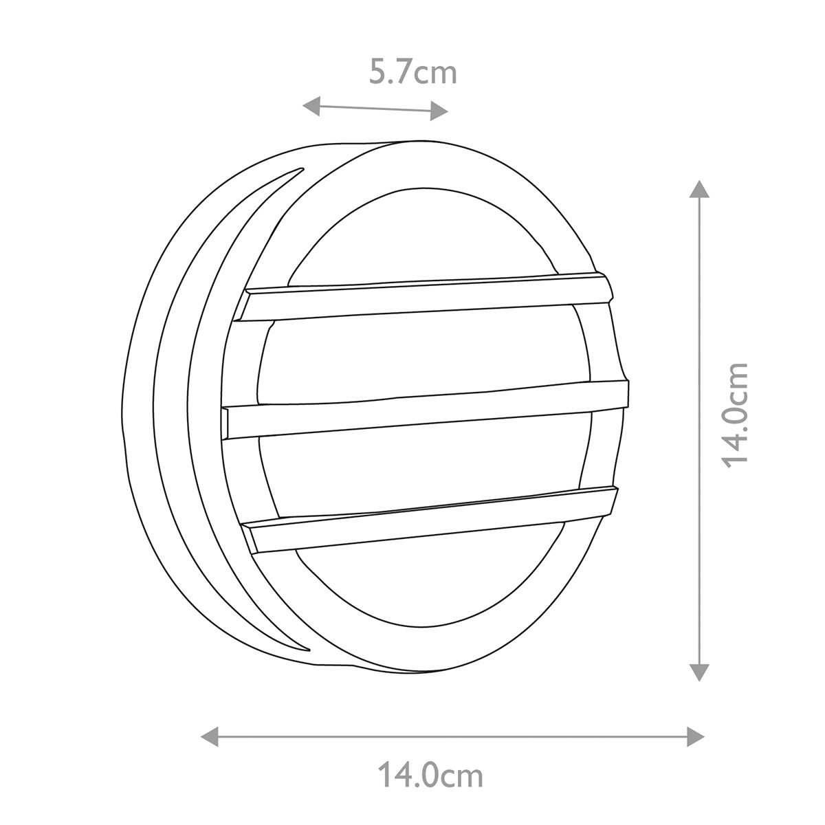 Graphite Elegance: Mtitan 3 Wall Ring Light