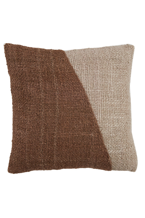 Canberra Dark Brown & Beige Accent Cushion 45x45 cm