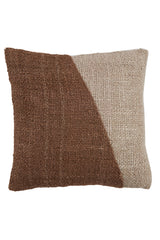 Canberra Dark Brown & Beige Accent Cushion 45x45 cm