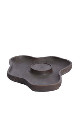 Dark Brown Matt Coja Wood Candle Holder 38.5x31x4 cm