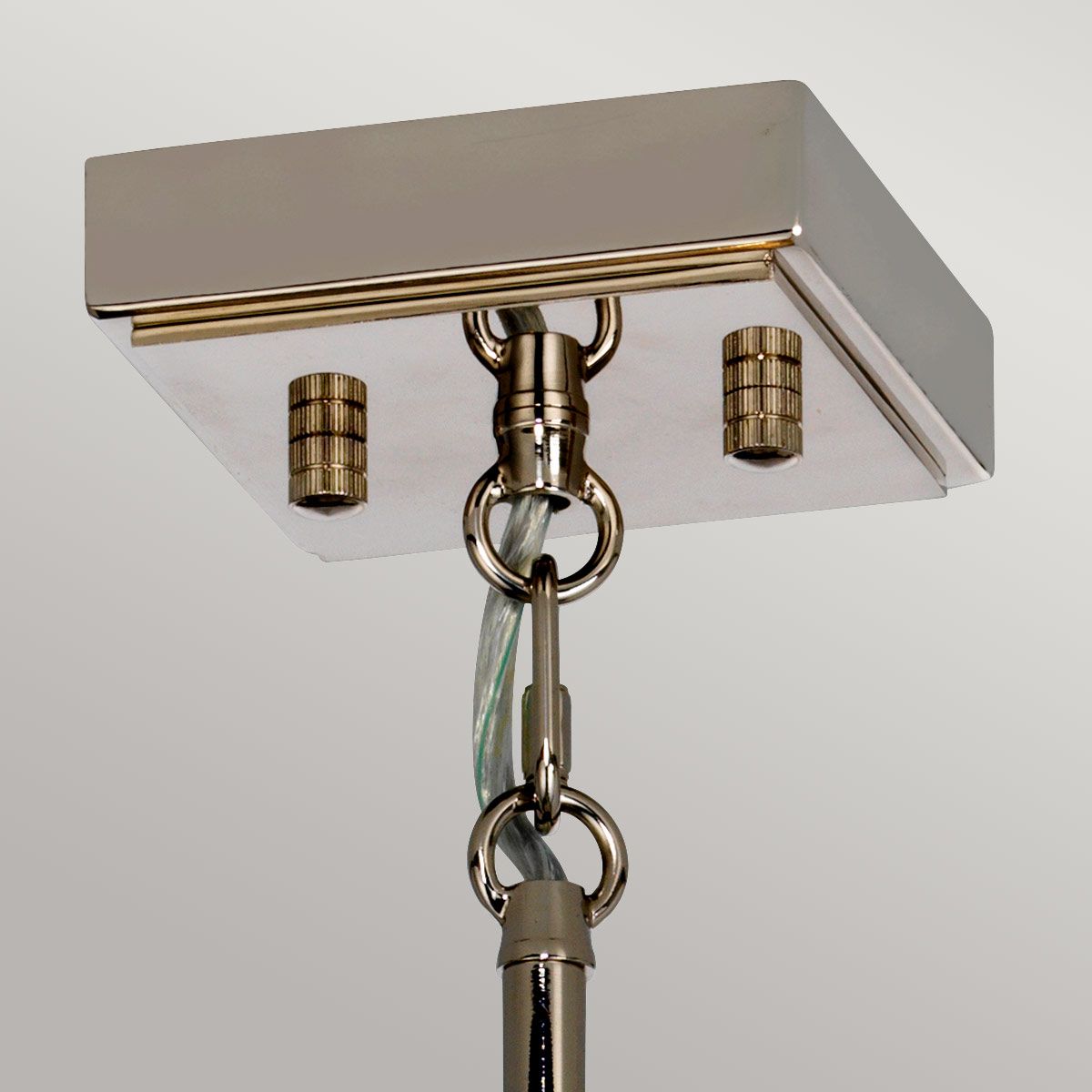Aries Large 4-Light Chandelier with Polished Nickel and Crystal Accents