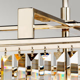 Aries Large 4-Light Chandelier with Polished Nickel and Crystal Accents