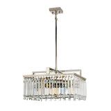 Aries Large 4-Light Chandelier with Polished Nickel and Crystal Accents
