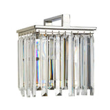 Aries 1-Light Polished Nickel Wall Sconce with Crystals
