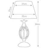Handcrafted Aged Brass Scroll Table Lamp