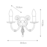 Handcrafted Elegance 2-Light Black Wall Sconce