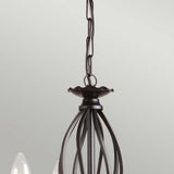 Timeless Black Steel Artisan Chandelier with Scroll Detailing