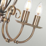 Elegant Artisan 5-Light Ceiling Chandelier in Aged Brass Finish