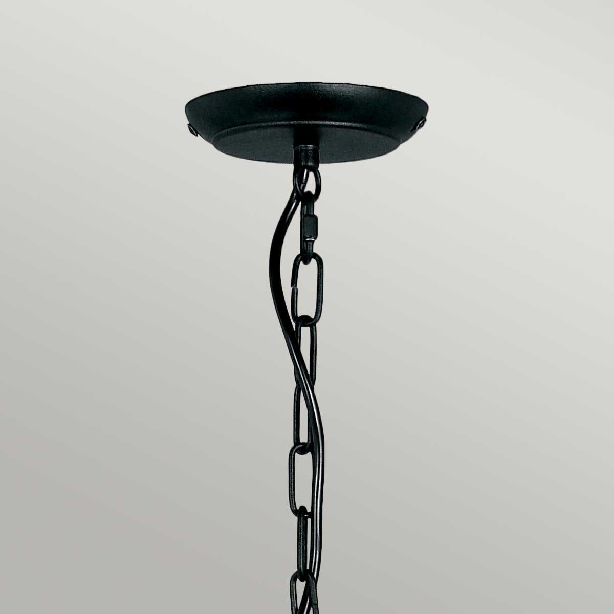Classic Elegance 5 Light Black Steel Chandelier