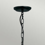 Classic Elegance 5 Light Black Steel Chandelier