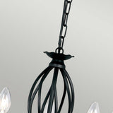 Classic Elegance 5 Light Black Steel Chandelier