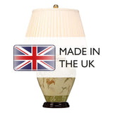 Elegant Arum Lily Porcelain Table Lamp with Pleated Shade