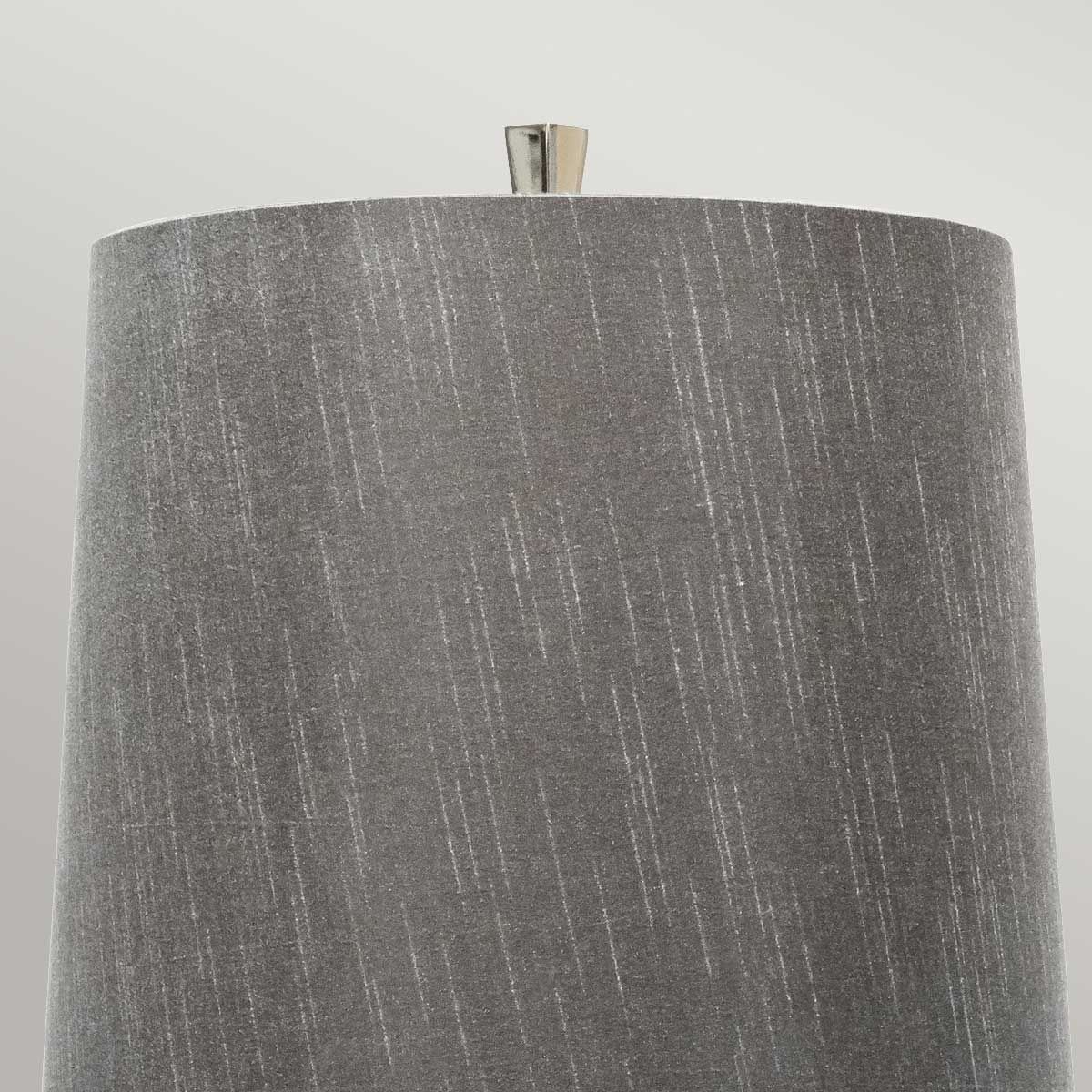 Sleek Ascent Black Table Lamp with Dark Grey Shade