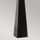 Sleek Ascent Black Table Lamp with Dark Grey Shade