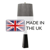 Sleek Ascent Black Table Lamp with Dark Grey Shade