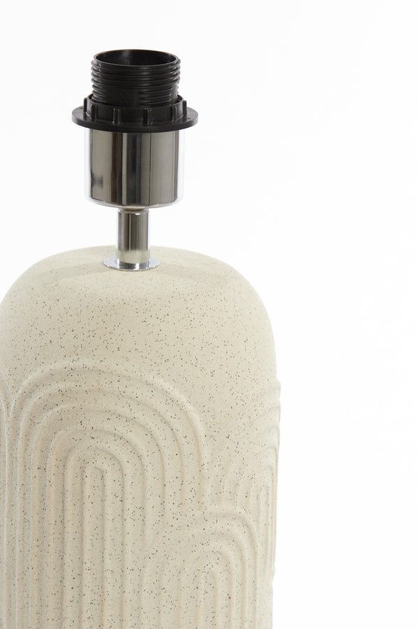 Ecru Ceramic Lamp Base Diego 14x43.5 cm