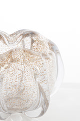 Murela Clear Glass Vase with Shimmering Sand Detail, 21x16 cm