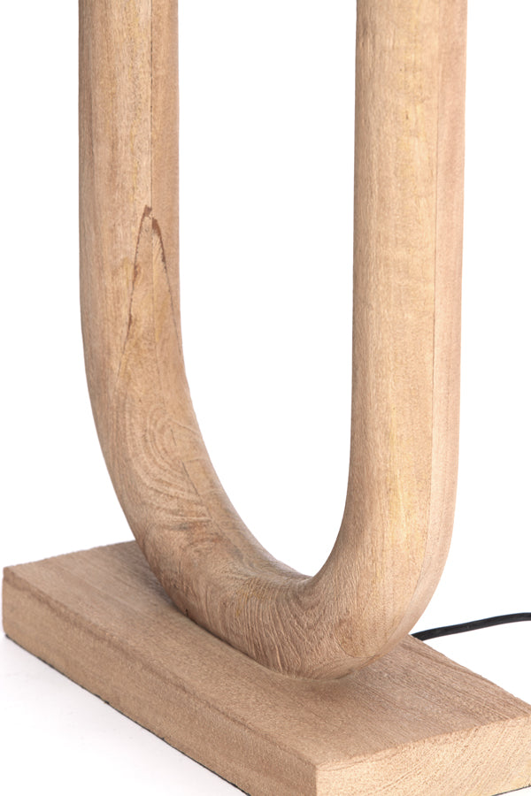 Natural Wood Matt Finish Lamp Base 30x12x59 cm