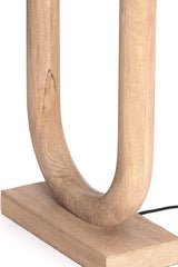 Natural Wood Matt Finish Lamp Base 30x12x59 cm