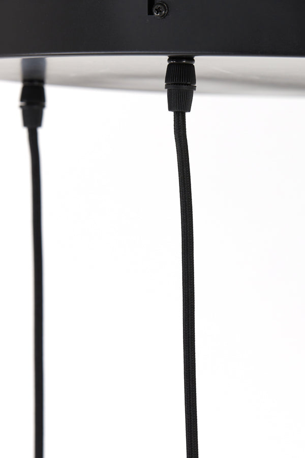Elegant 5-Light Chandelier Ø61x66 cm Rakel - Matte Black & Clear Glass