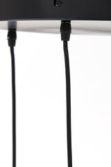 Elegant 5-Light Chandelier Ø61x66 cm Rakel - Matte Black & Clear Glass