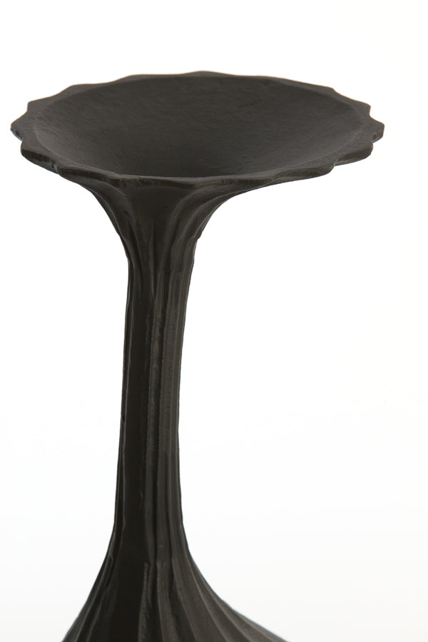 Elegant Nyoko Matte Black Vase 20x20x48 cm Decor Piece