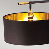 Balance 1 Light Floor Lamp Black/ Polished Brass