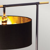 Balance 1 Light Floor Lamp Black/ Polished Brass