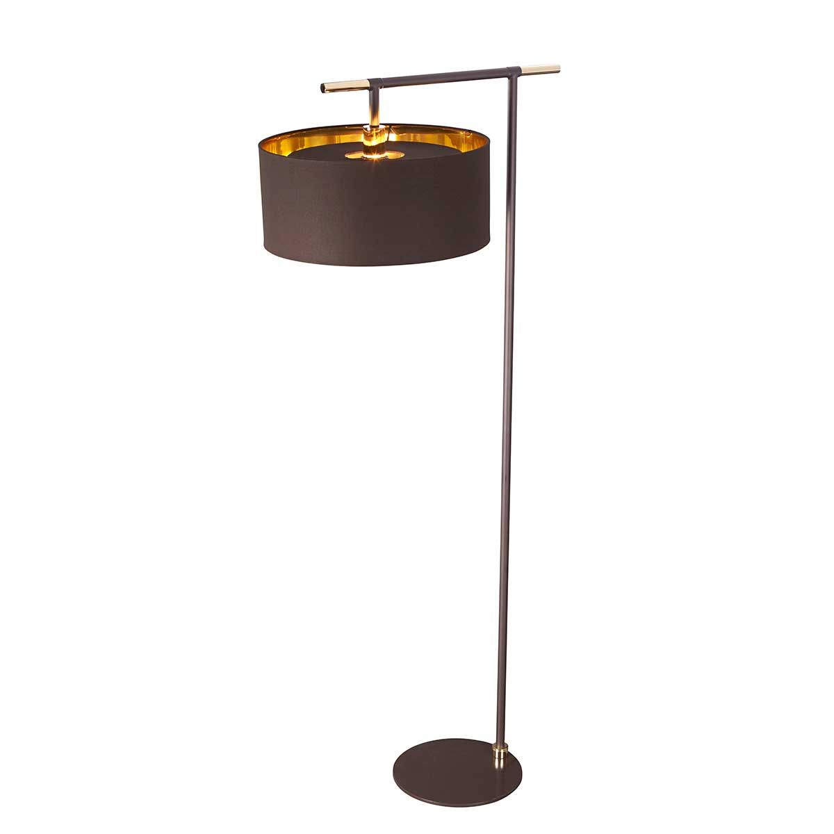 Elegant Brown and Brass Balance Floor Lamp