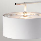 Modern Elegance Floor Lamp in White and Polished Nickel