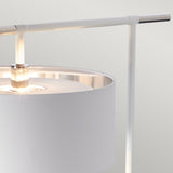 Modern Elegance Floor Lamp in White and Polished Nickel