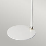 Modern Elegance Floor Lamp in White and Polished Nickel