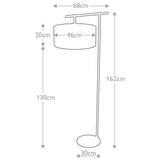 Modern Elegance Floor Lamp in White and Polished Nickel